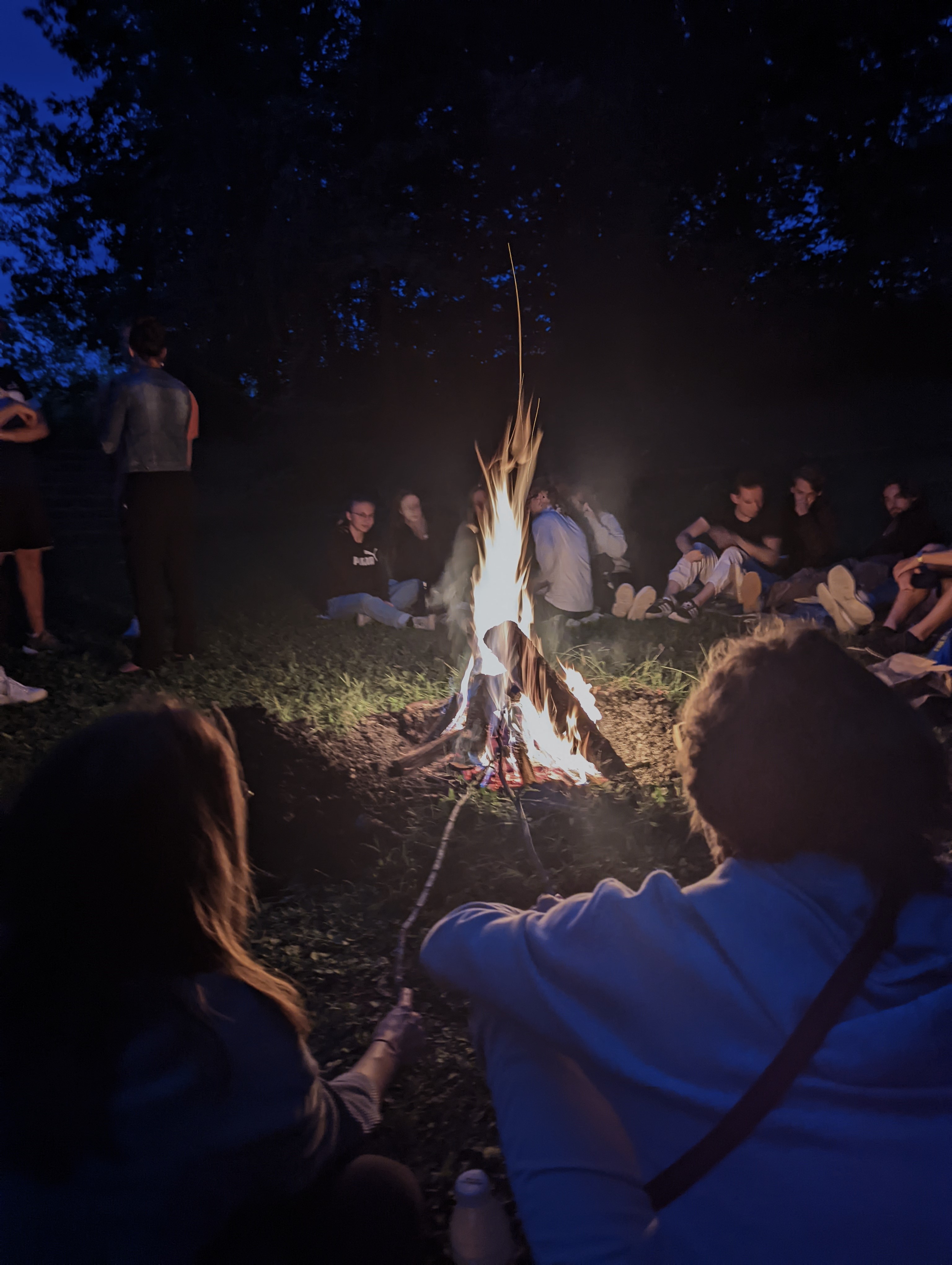 Bonfire reflections.