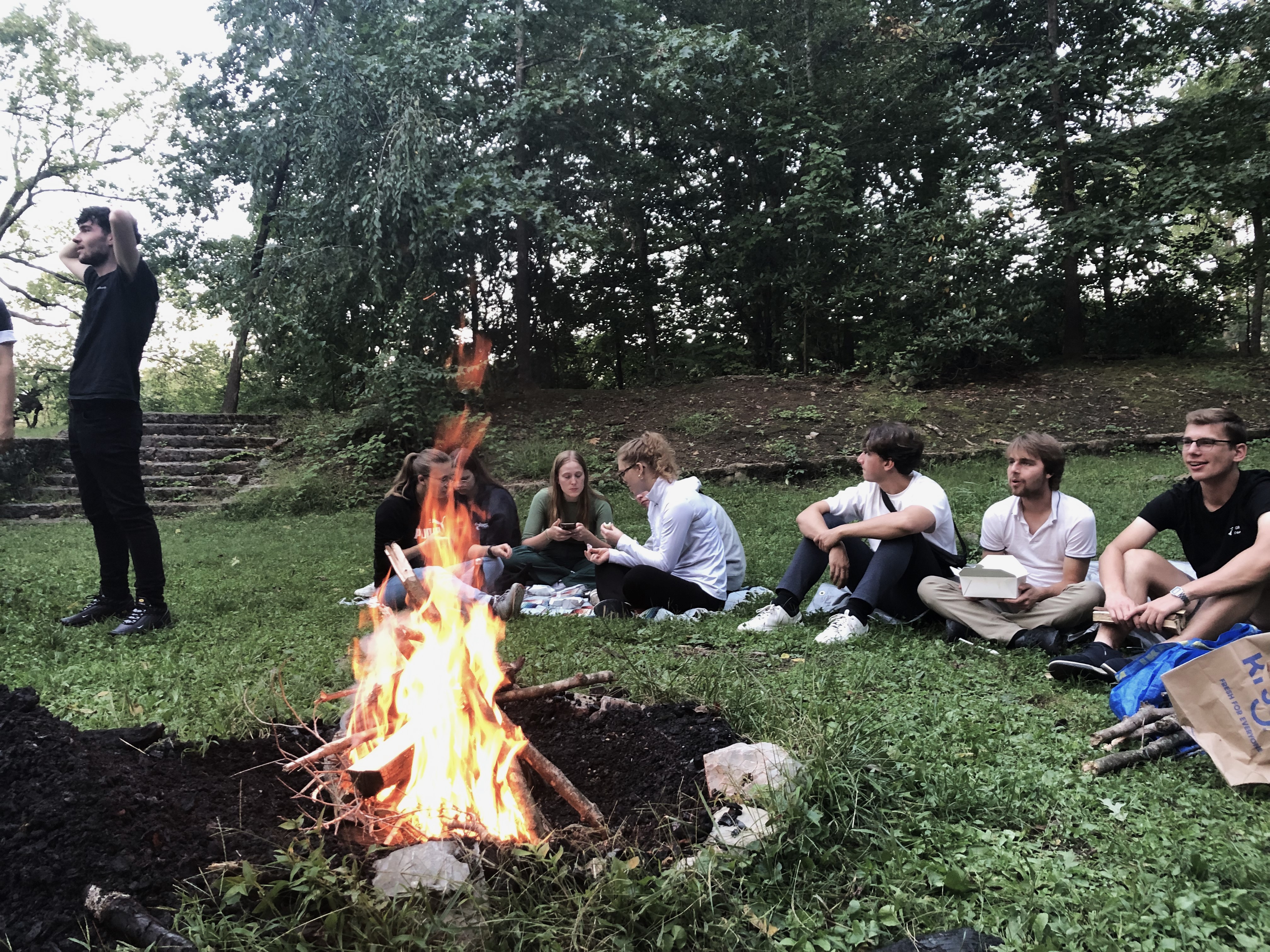 Bonfire at Duck Pond Amphitheater.